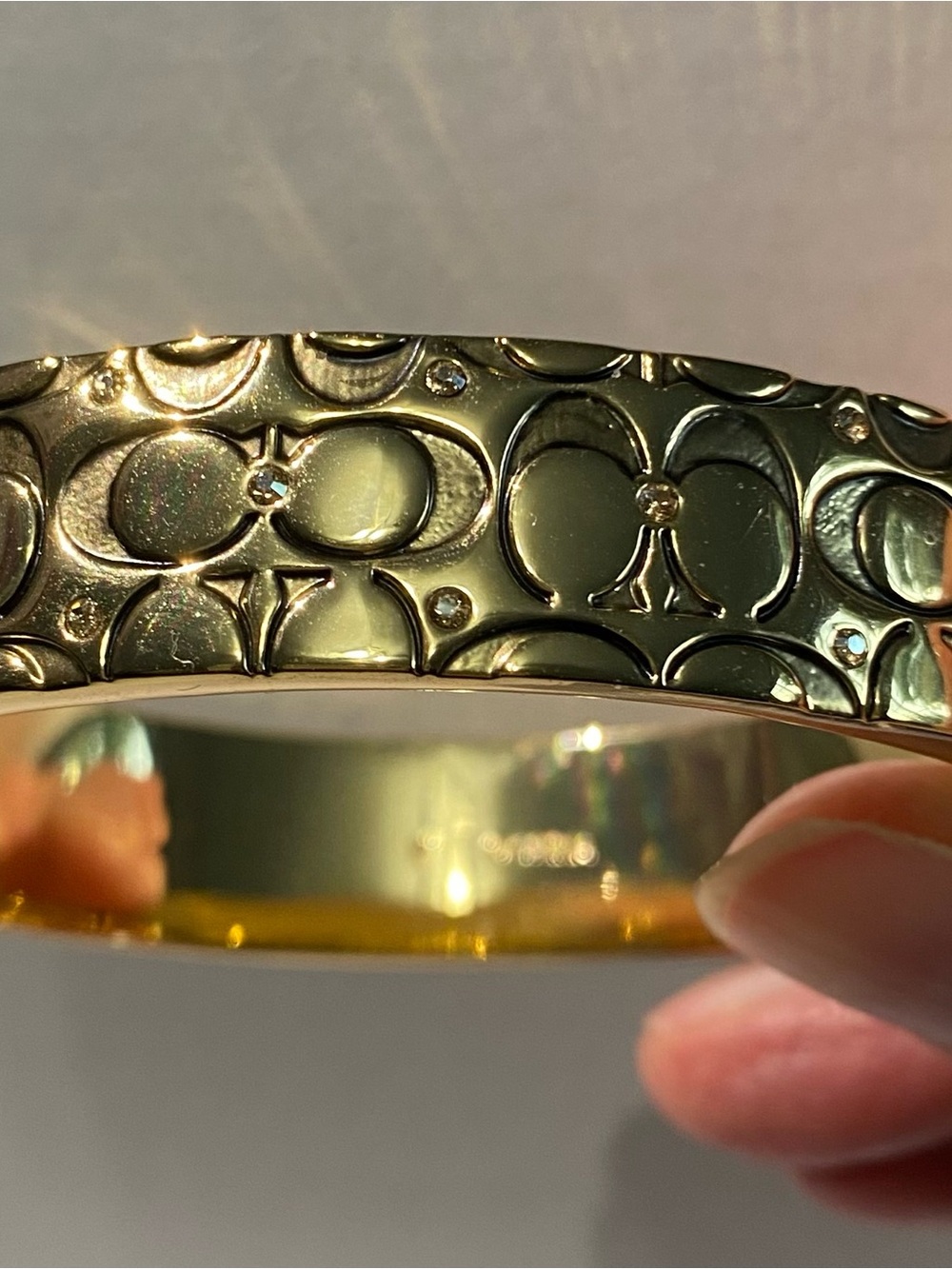 Gold-toned Coach Bangle - Picture 2 of 6
